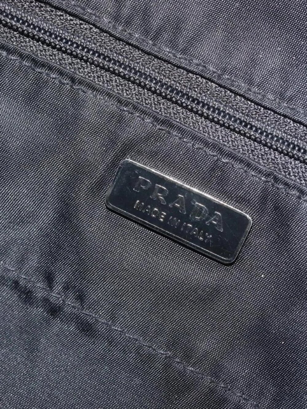 PRADA Hand Bag Nylon Black Silver Auth bs33442 - Picture 11 of 16